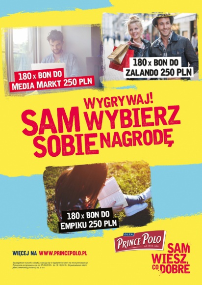 Sam wybierz sobie nagrodę! Styl życia, LIFESTYLE - Z początkiem września rusza promocja konsumencka marki Prince Polo, w której... każdy sam wybiera nagrodę, bo najlepiej wie, co go najbardziej ucieszy!