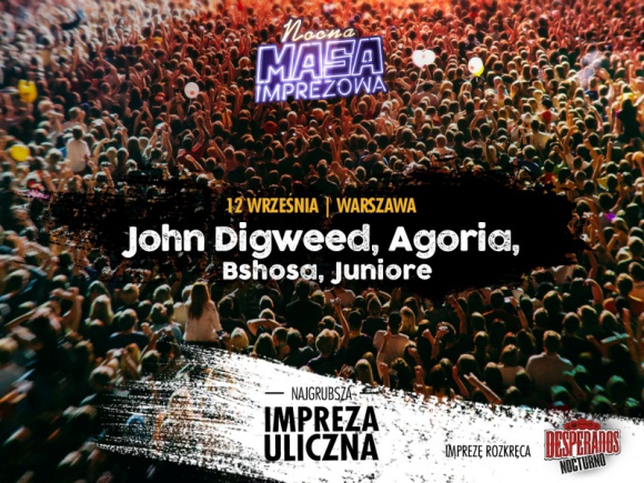 JOHN DIGWEED I AGORIA ROZKRĘCĄ NOCNĄ MASĘ IMPREZOWĄ Styl życia, LIFESTYLE - Już w sobotę, 12 września NOCNA MASA IMPREZOWA! Wszyscy wyznawcy dobrej imprezy przejdą przez Warszawę w wielkim ulicznym koncercie silent disco.