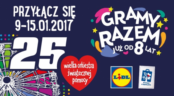 WIELKIE WSPÓLNE GRANIE PO RAZ ÓSMY – LIDL POLSKA WSPIERA 25. FINAŁ WOŚP!