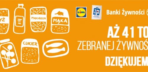AŻ 41 TON ŻYWNOŚCI Z LIDLA DO BANKÓW ŻYWNOŚCI