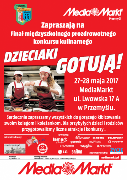 „Dzieciaki gotują!” w MediaMarkt w Przemyślu Styl życia, LIFESTYLE - Już 27-28 maja w przemyskim MediaMarkt odbędzie się wielki finał międzyszkolnego, prozdrowotnego konkursu „Dzieciaki gotują!”.