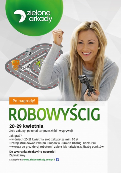 Robowyścig po nagrody w Zielonych Arkadach Styl życia, LIFESTYLE - Niezapomniane emocje, duch sportowej rywalizacji i to uczucie, gdy przekracza się linię mety. W dniach 20-29 kwietnia Plac Eventowy w Zielonych Arkadach zamieni się w niezwykły tor przeszkód.