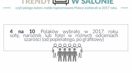 Trendy w salonie czyli jakiego koloru meble tapicerowane Polacy wybierali w 2017 Styl życia, LIFESTYLE - Raport na temat kolorystycznych wyborów Polaków, w zakresie mebli wypoczynkowych do salonu