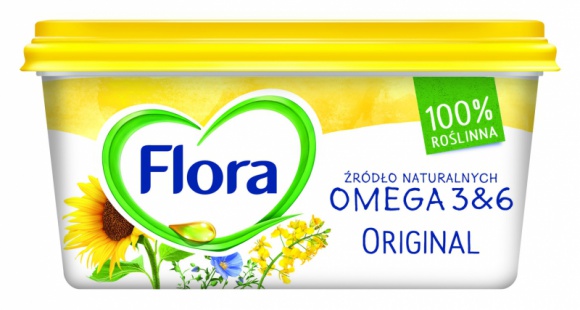 Rośliny to przyszłość! Flora. 100% roślinna. Dobra dla serca. Styl życia, LIFESTYLE - Receptura oparta na kompozycji trzech cennych olejów, zawartość niezbędnych kwasów tłuszczowych Omega-3 i 6 oraz 100% roślinny skład – oto dwa odświeżone warianty marki Flora: Flora Original oraz Flora Light. To wyjątkowe propozycje dla wszystkich, którzy dbają o zdrowie serca.