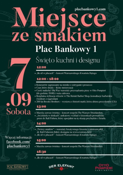 Święto kuchni i designu na Placu Bankowym 1