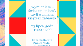 Wymieniam – świat zmieniam Styl życia, LIFESTYLE - Spotkania wymienne na warszawskim Grochowie – w Klubie Zwalcz Nudę, miejscu aktywności lokalnej, prowadzonym przez Fundację Zwalcz Nudę odbywają się w każdą ostatnią sobotą miesiąca.